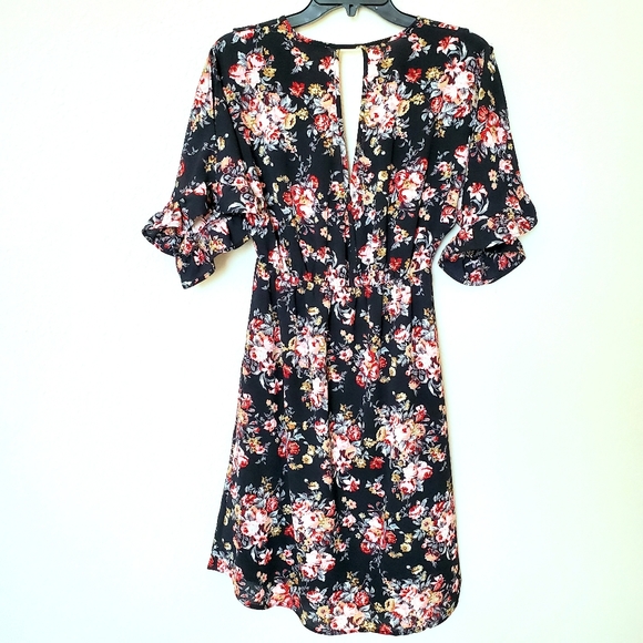 MONTEAU Floral Ruffled Spring Mini Dress - Picture 3 of 5